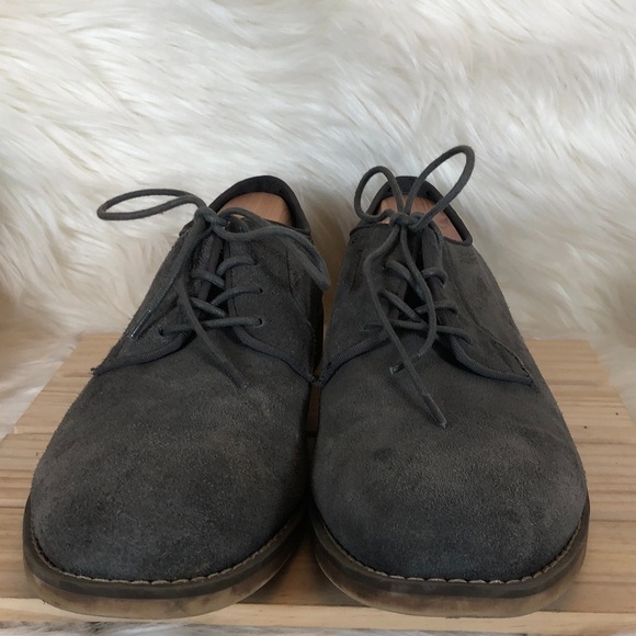 Calvin Klein Jeans Gray Suede Oran Oxfords - Picture 2 of 6